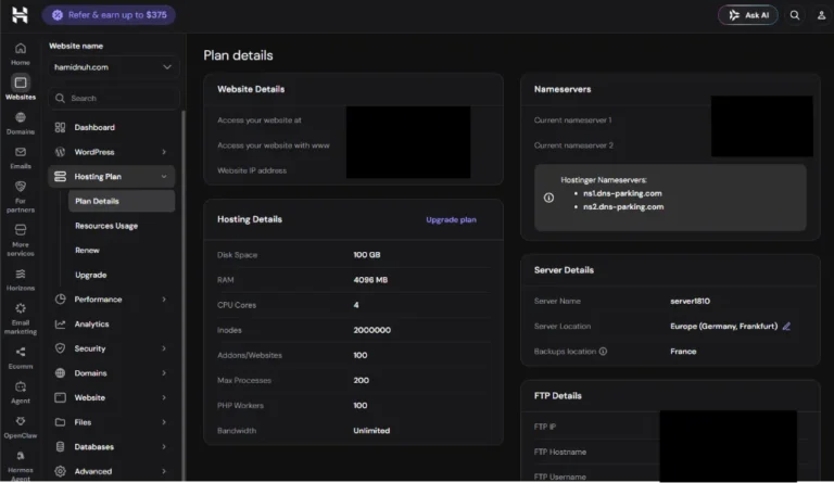 Experience with Hostinger.com Hosting