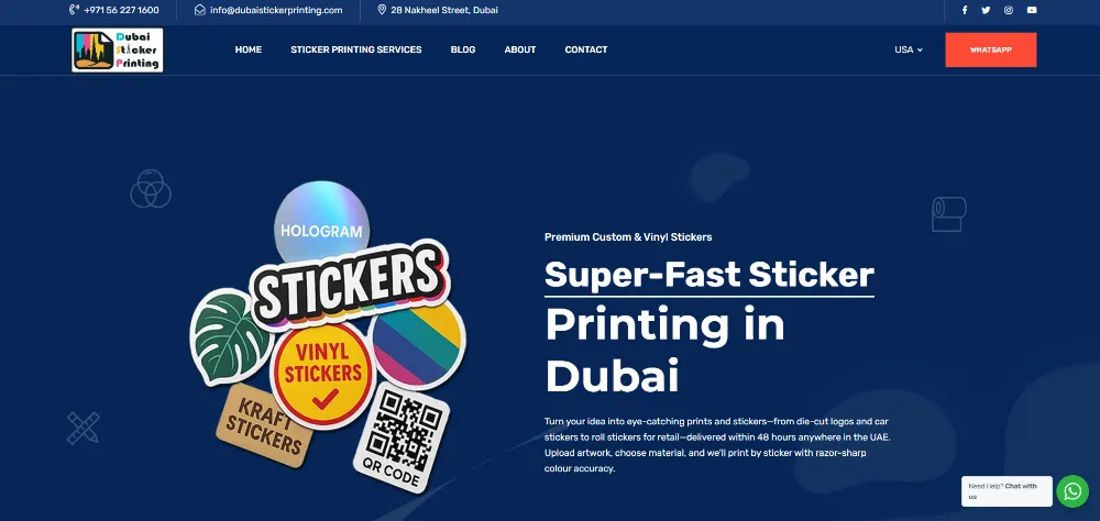 Dubai Sticker Printing V1